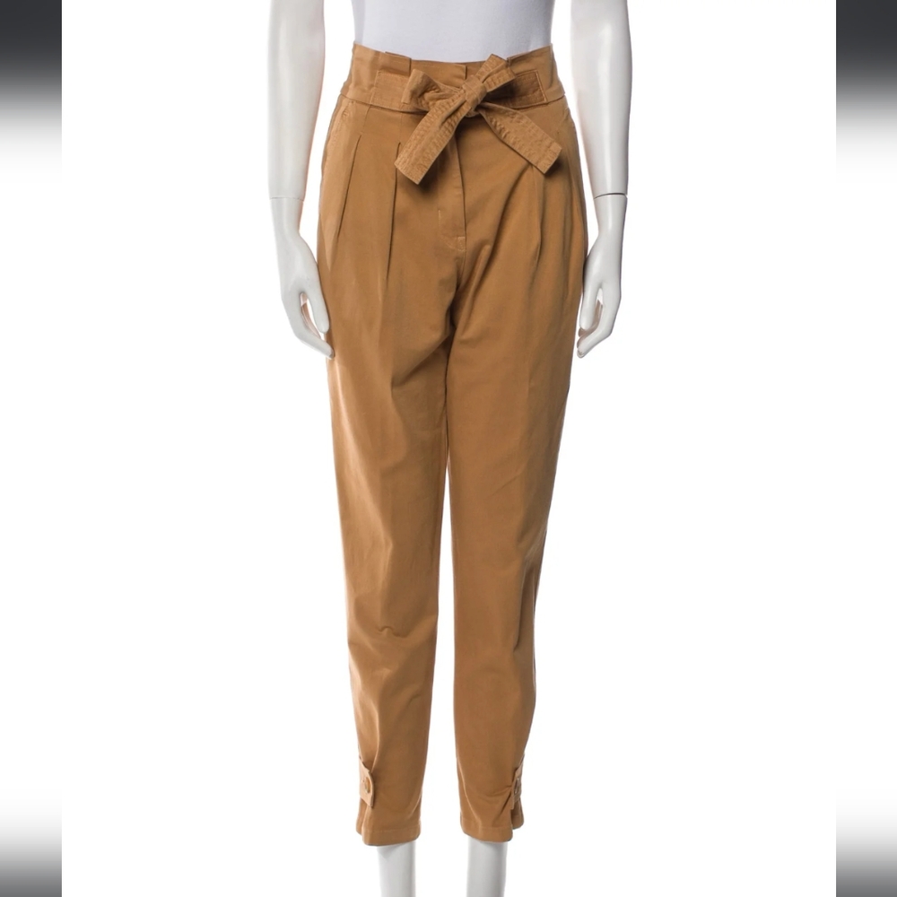 A.L.C Beige High Rise Straight Leg Pants  | Size Small